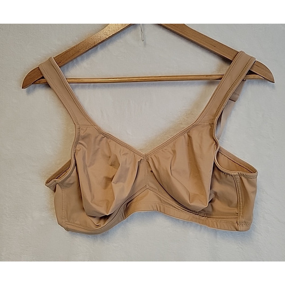 Rosa Faia Beautyfull Bra Wireless Tan Not Padded Adjustable Full Figure Size 40D - Picture 1 of 4